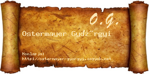 Ostermayer Györgyi névjegykártya